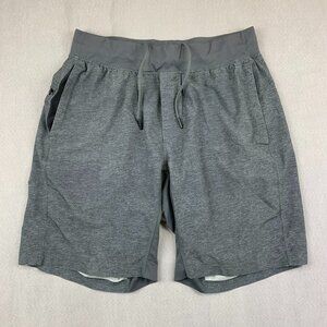 Lululemon Mens Shorts Large Gray Heather T.H.E. Short Linerless 9" Updated Gym
